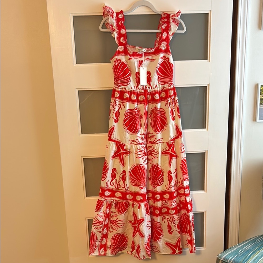 Moon River Red and White  Dress